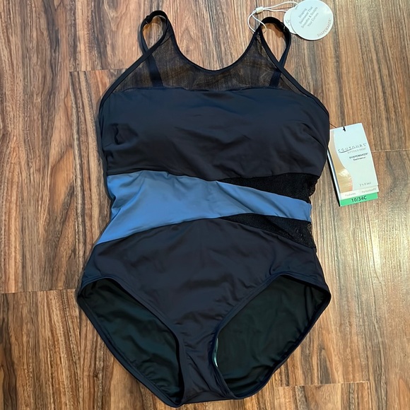 Contours Coco Reef Level Colorblock Bra Sized Underwire One Piece - Picture 3 of 16